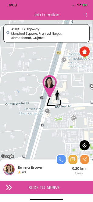 hair stylist accept the job request