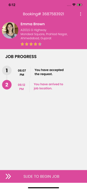 hair stylist arrived