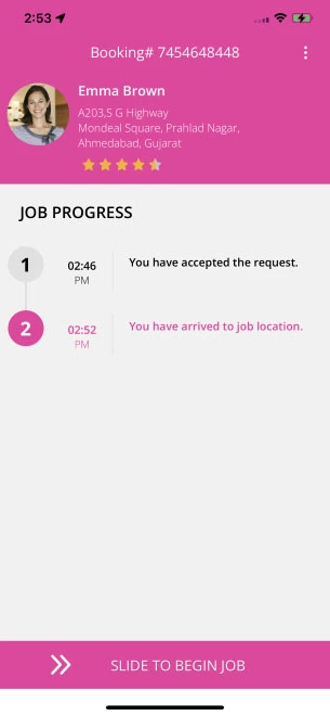 hair stylist arrived