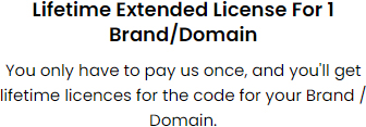 Lifetime Extended License for 1 Brand/Domain