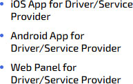 Driver/Service Provider Apps