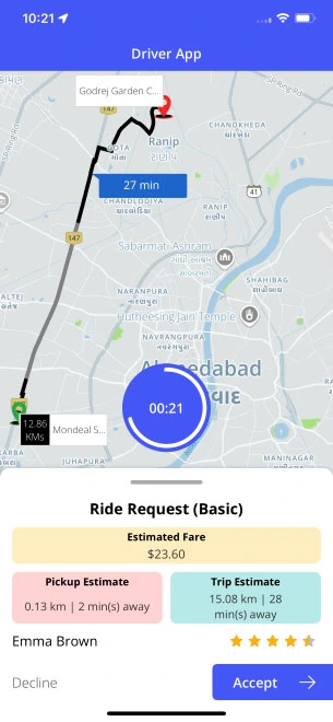 driver accept ride request