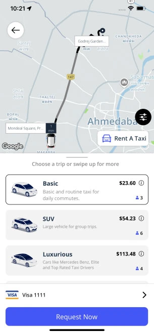 Request for ride booking