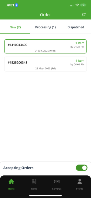 delivery driver app